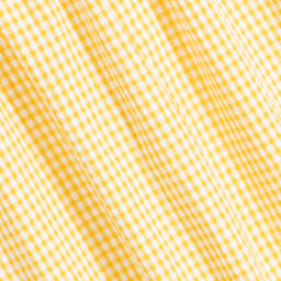 Beatrice & George-فستان أطفال بناتي نقشة مربعات لون أصفر وأبيض | Childrensalon Outlet