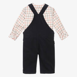 بياتريس آند جورج-طقم دانغريز أطفال ولادي قطن بوبلين لون كحلي | Childrensalon Outlet