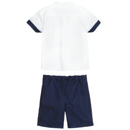 Beatrice & George-Комплект белого и темно-синего цвета с шортами | Childrensalon Outlet