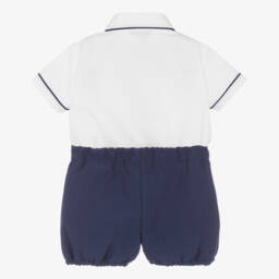 بياتريس آند جورج-بِدلة رسمية أطفال ولادي  قطن لون أبيض وكحلي | Childrensalon Outlet