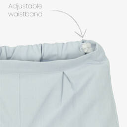 Beatrice & George-Boys Blue Patterned Polo & Shorts Ensemble | Childrensalon Outlet