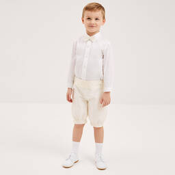 Beatrice & George-Boys Champagne Knickerbocker Shorts Set  | Childrensalon Outlet