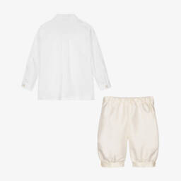 Beatrice & George-Boys Champagne Knickerbocker Shorts Set  | Childrensalon Outlet