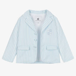 Beatrice & George-Boys Classic Blue Striped Ensemble | Childrensalon Outlet