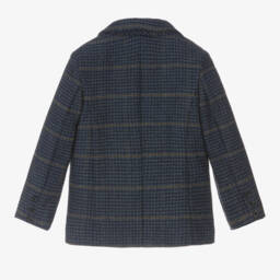 Beatrice & George-Boys Classic Blue Tweed Jacket | Childrensalon Outlet