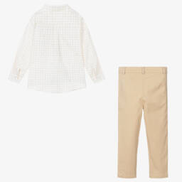 Beatrice & George-Топ и бежевые брюки из хлопка | Childrensalon Outlet