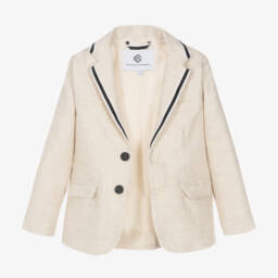 Beatrice & George-Boys Elegant Beige Linen Ensemble | Childrensalon Outlet