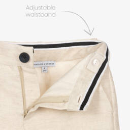 Beatrice & George-Boys Elegant Beige Linen Ensemble | Childrensalon Outlet