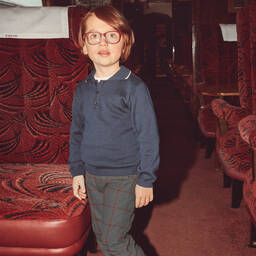 Beatrice & George-Boys Grey Checked Cotton Trousers | Childrensalon Outlet