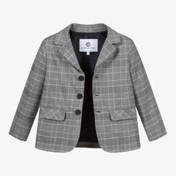 Beatrice & George-Костюм в серую клетку (3 предмета) | Childrensalon Outlet