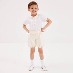 Beatrice & George-Boys Ivory Dupion Ceremony Set | Childrensalon Outlet