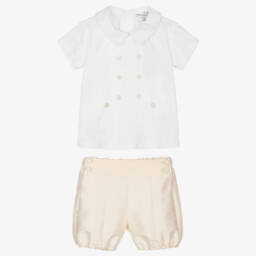 Beatrice & George-Boys Ivory Dupion Ceremony Set | Childrensalon Outlet