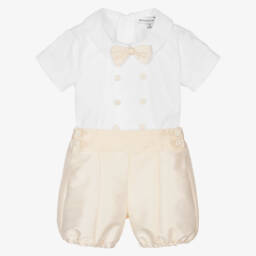 Beatrice & George-Boys Ivory Dupion Ceremony Set | Childrensalon Outlet