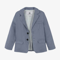 Beatrice & George-Boys Linen Ensemble in Cool Blue | Childrensalon Outlet