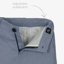 Beatrice & George-Boys Linen Ensemble in Cool Blue | Childrensalon Outlet