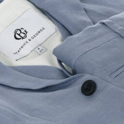 Beatrice & George-Boys Linen Ensemble in Cool Blue | Childrensalon Outlet