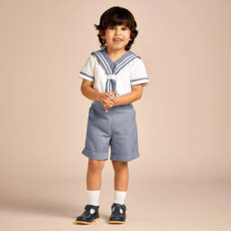 Beatrice & George-Boys Nautical Blue Buster Set | Childrensalon Outlet