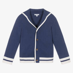 Beatrice & George-Boys Nautical Blue Wool Blend Knit | Childrensalon Outlet