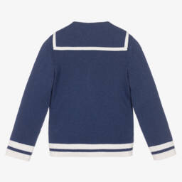 Beatrice & George-Boys Nautical Blue Wool Blend Knit | Childrensalon Outlet