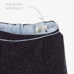 Beatrice & George-Boys Navy Blue Knitted Shorts Set | Childrensalon Outlet