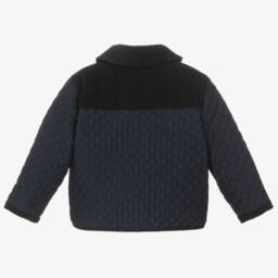Beatrice & George-Boys Navy Quilted Coat | Childrensalon Outlet