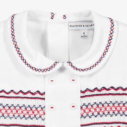 Beatrice & George-Красный летний костюм из бархата со сборками для мальчиков | Childrensalon Outlet