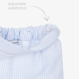 بياتريس آند جورج-بِدلة رسمية أطفال ولادي قطن لون أبيض وأزرق | Childrensalon Outlet