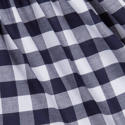 Beatrice & George-Girls Blue Cotton Gingham Dress | Childrensalon Outlet