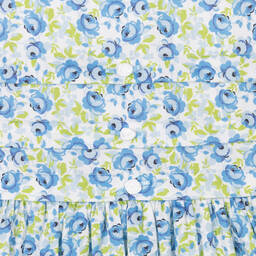 Beatrice & George-Голубое хлопковое платье в цветочек | Childrensalon Outlet