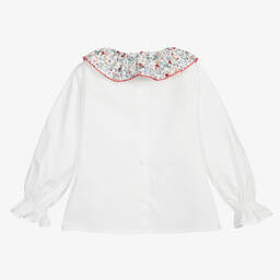 Beatrice & George-Girls Blue Needlecord Pinafore Dress Set | Childrensalon Outlet