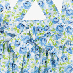 Beatrice & George-Бело-голубой комплект из хлопка с юбкой для девочек | Childrensalon Outlet