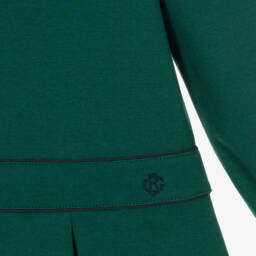 Beatrice & George-Girls Green Frilled Milano Dress | Childrensalon Outlet