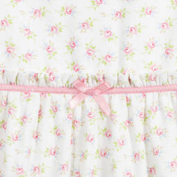 بياتريس آند جورج-أفرول بيبي غرو بطبعة ورود لون عاجي وزهري للمولودات | Childrensalon Outlet