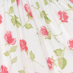 Beatrice & George-Длинное белое платье из хлопка с цветочным принтом | Childrensalon Outlet