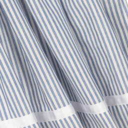 Beatrice & George-Голубое хлопковое платье в полоску в матросском стиле | Childrensalon Outlet