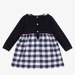 Beatrice & George-Комплект с темно-синим платьем в клетку | Childrensalon Outlet