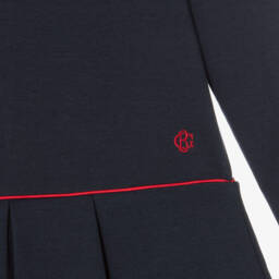 Beatrice & George-Girls Navy Milano Jersey Sailor Dress | Childrensalon Outlet