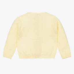 Beatrice & George-Girls Pale Yellow Knit Cardigan | Childrensalon Outlet