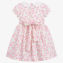 Beatrice & George-Розовое хлопковое платье в цветочек | Childrensalon Outlet