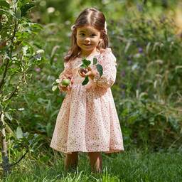 Beatrice & George-Розовое хлопковое платье с цветочным рисунком для девочек | Childrensalon Outlet