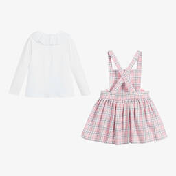 Beatrice & George-Комплект с розовым платьем в шотландскую клетку для девочек | Childrensalon Outlet