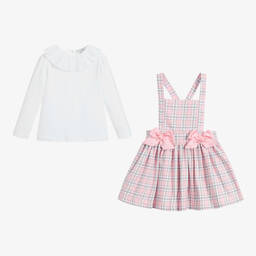 Beatrice & George-Комплект с розовым платьем в шотландскую клетку для девочек | Childrensalon Outlet