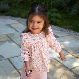 Beatrice & George-Комплект из розового топа с цветочным рисунком и шорт | Childrensalon Outlet