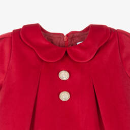 بياتريس آند جورج-فستان مخمل لون أحمر | Childrensalon Outlet