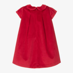 بياتريس آند جورج-فستان مخمل لون أحمر | Childrensalon Outlet