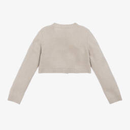 Beatrice & George-كنزة ناعمة من مزيج الكشمير للبنات بلون البيج | Childrensalon Outlet