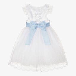 Beatrice & George-Белое платье из тюля с вышивкой | Childrensalon Outlet