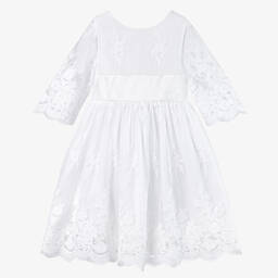 Beatrice & George-Белое платье из тюля с вышивкой | Childrensalon Outlet