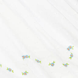 Beatrice & George-Белое хлопковое платье с ручной присборенной вышивкой | Childrensalon Outlet