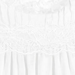 Beatrice & George-Girls White Satin & Lace Dress Set | Childrensalon Outlet